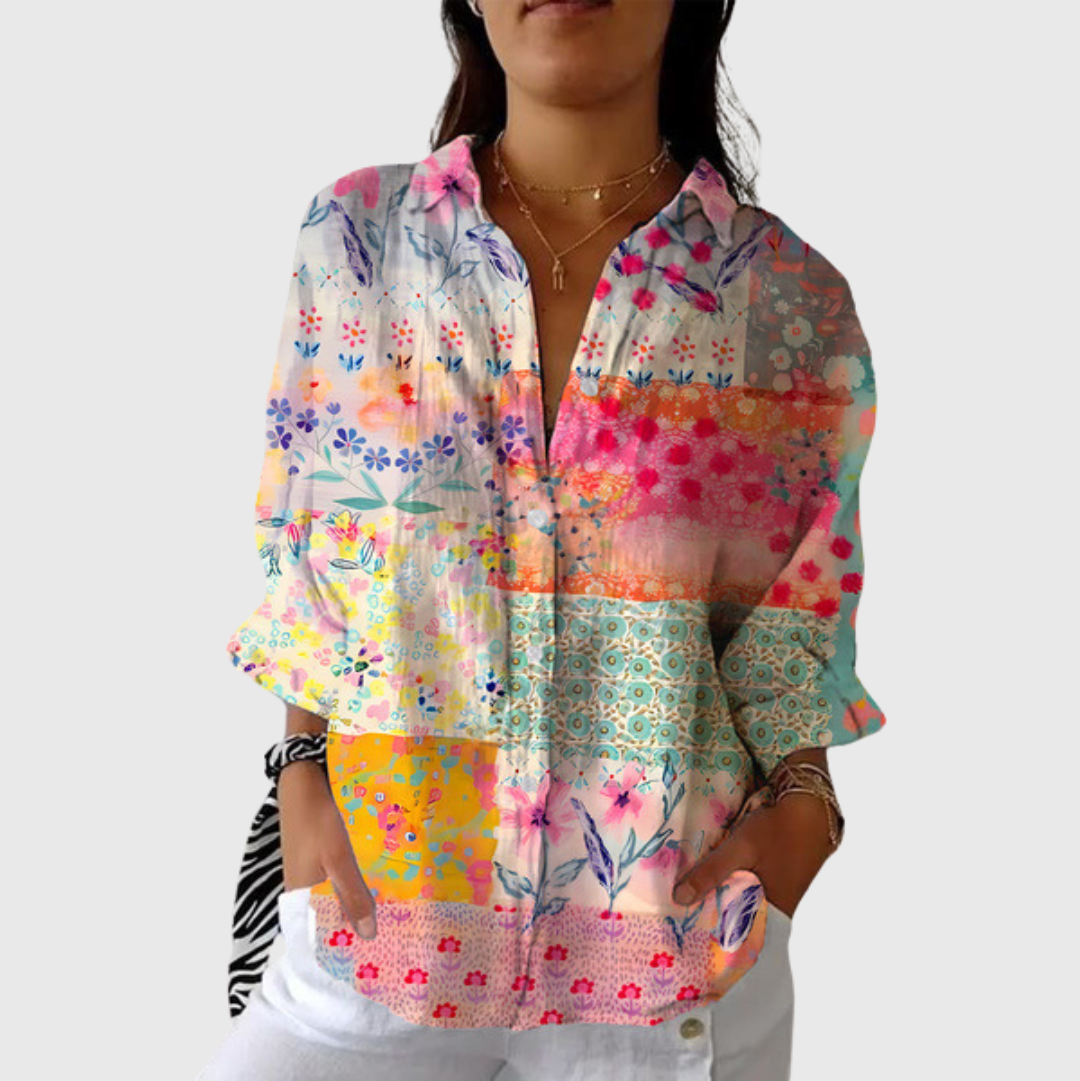 Adela | Blusa Ligera y Colorida con Estampado