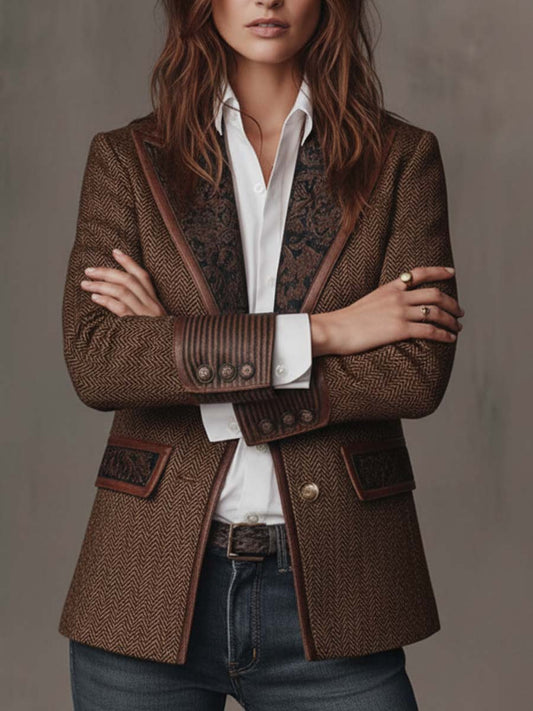 Lucila - Blazer con Paneles en Espiga