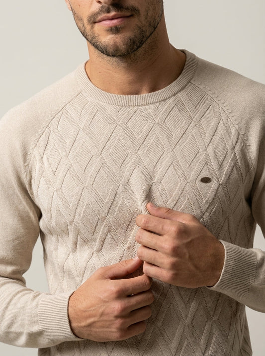 Nico - Suéter Elegante con Diseño de Rombos