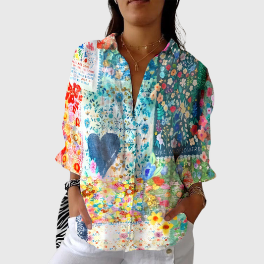 Celia | Blusa Estampada Ligera y Colorida