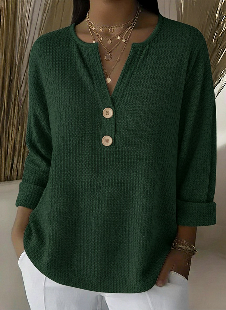 Cayetana | Camiseta Henley Gofrada con Botones