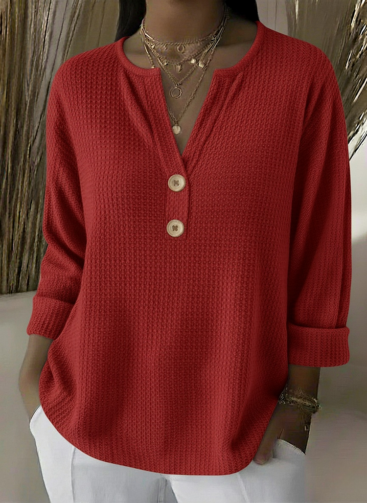 Cayetana | Camiseta Henley Gofrada con Botones