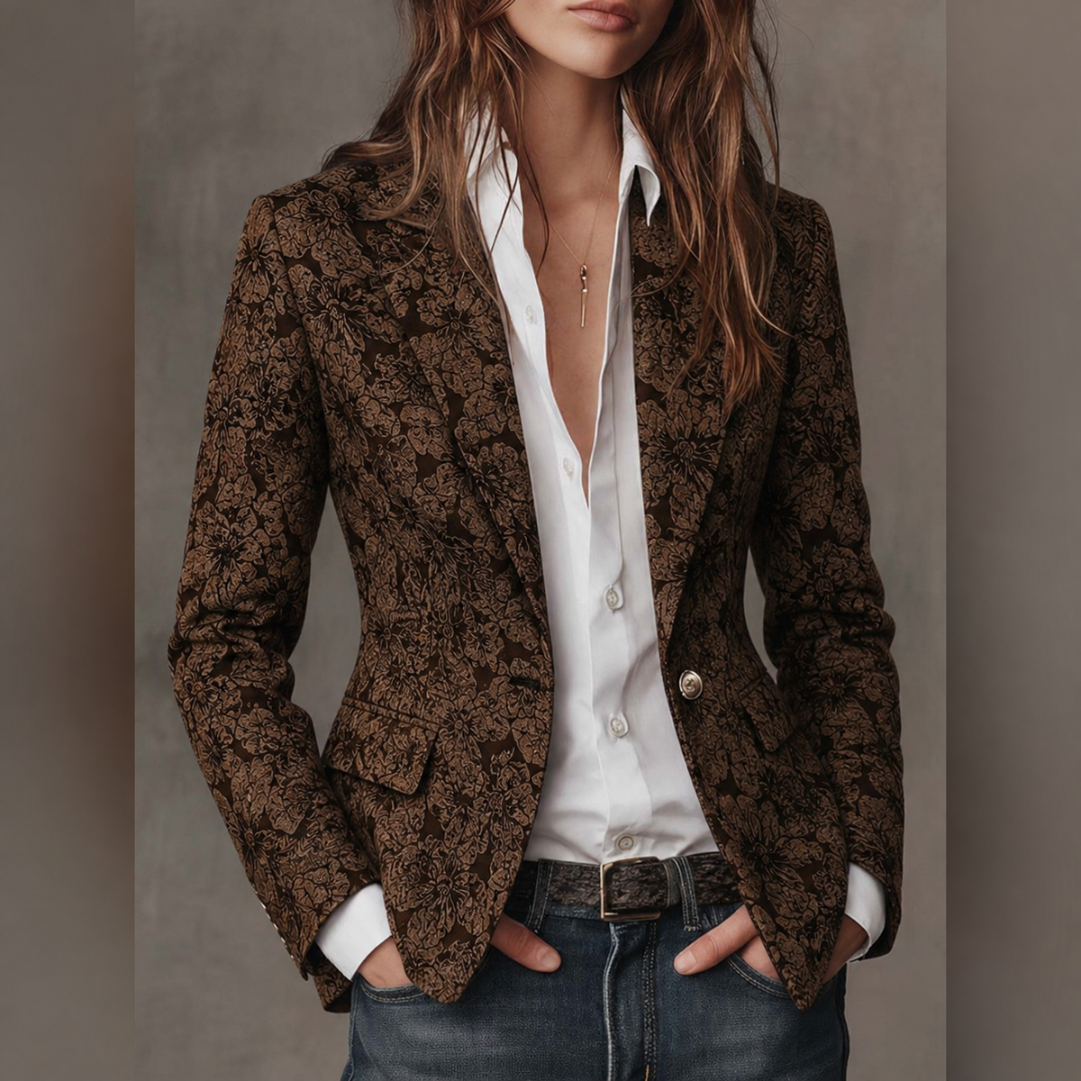 Pilar | Blazer Entallada de Jacquard