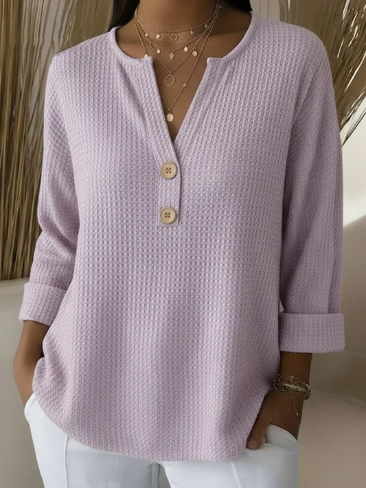 Cayetana | Camiseta Henley Gofrada con Botones