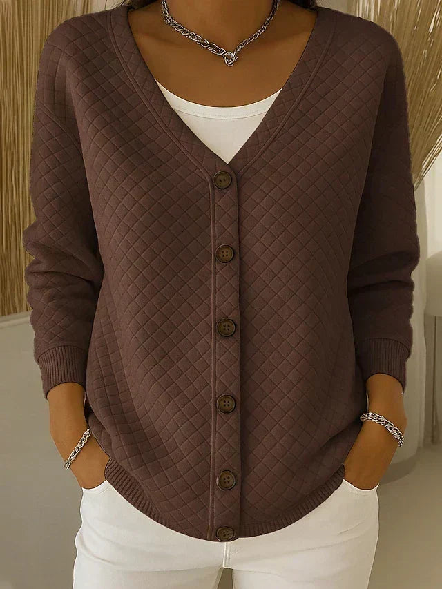 Concha | Chaqueta de Punto Acolchada con Botones
