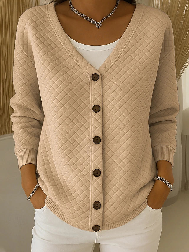 Concha | Chaqueta de Punto Acolchada con Botones