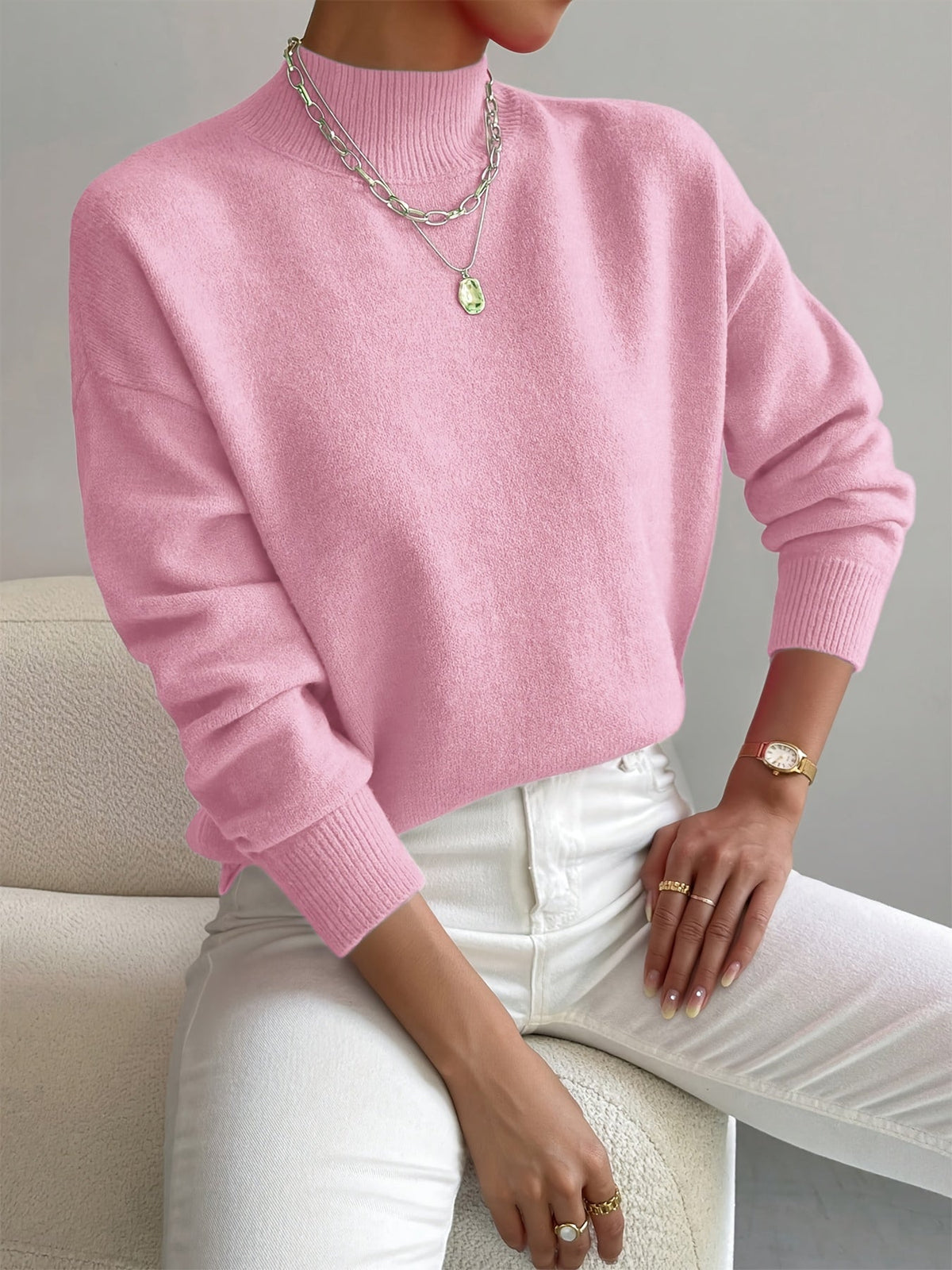 Noelia | Jersey de Cuello Alto Elegante