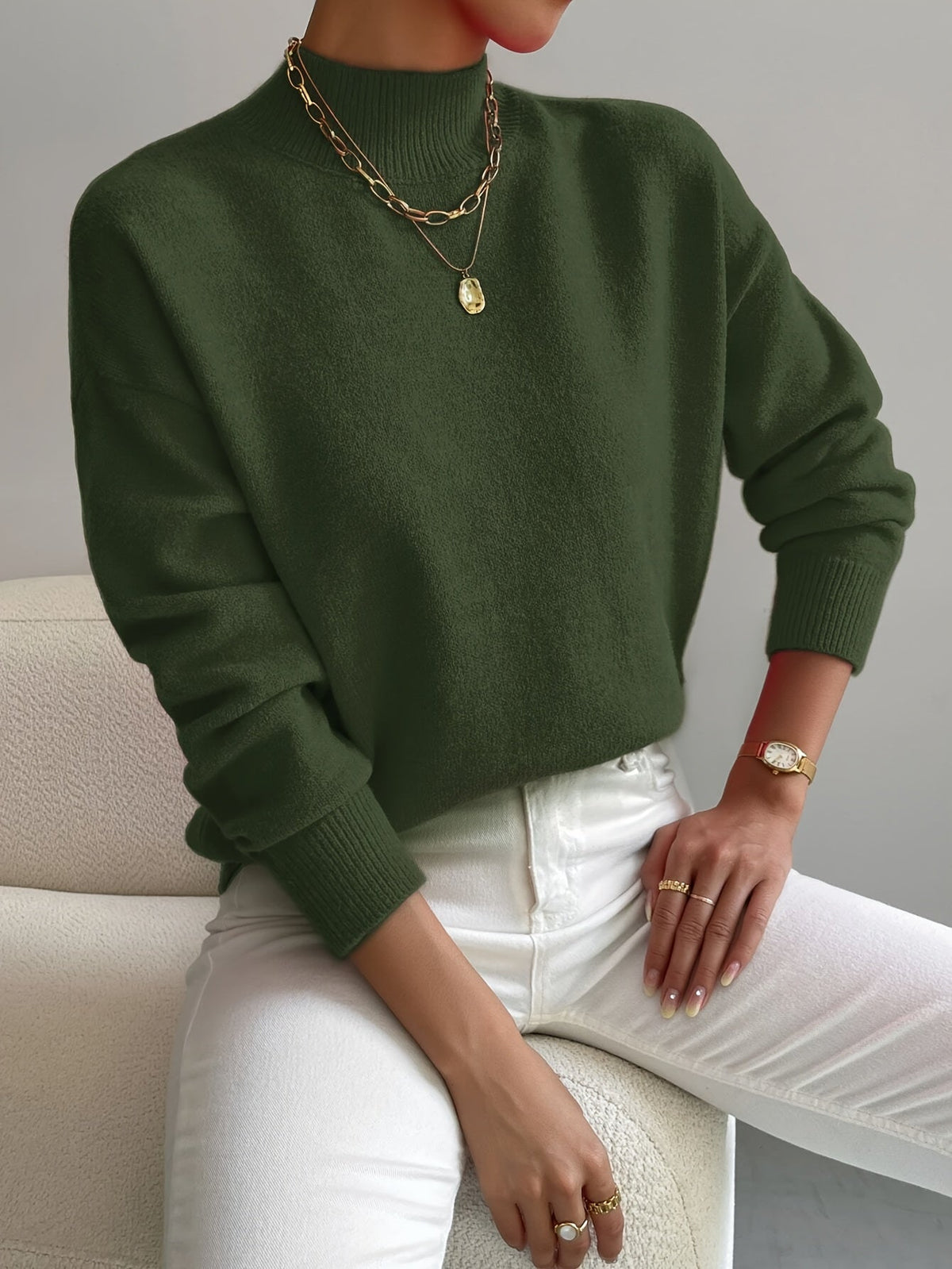 Noelia | Jersey de Cuello Alto Elegante