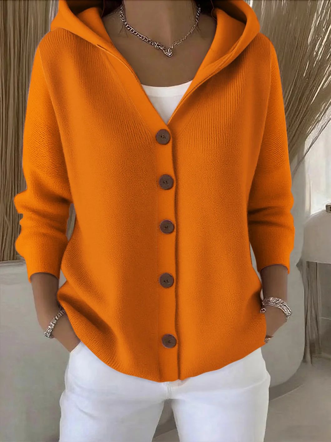 Daniela | Chaqueta de Punto con Capucha
