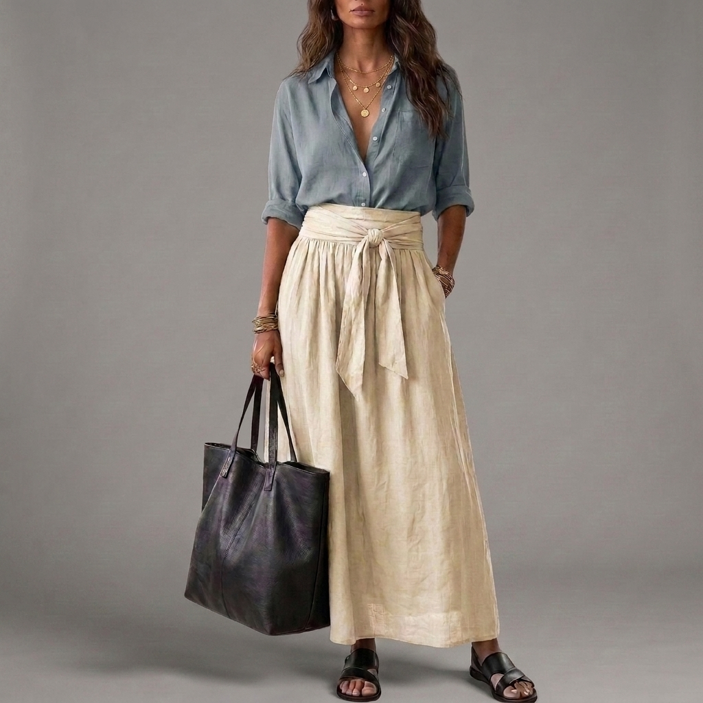 Guadalupe | Conjunto de Blusa y Falda Midi