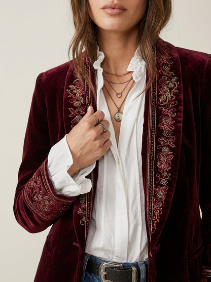 Alejandra - Chaqueta Elegante de Terciopelo