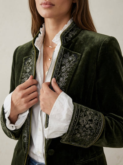 Alejandra - Chaqueta Elegante de Terciopelo