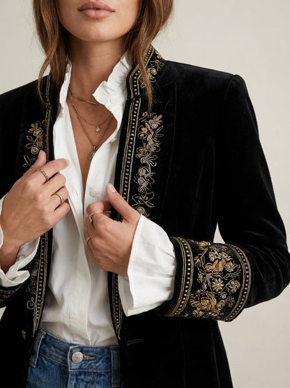 Alejandra - Chaqueta Elegante de Terciopelo