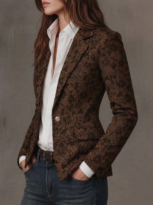 Antonia - Blazer de Jacquard con Estampado de Paisley