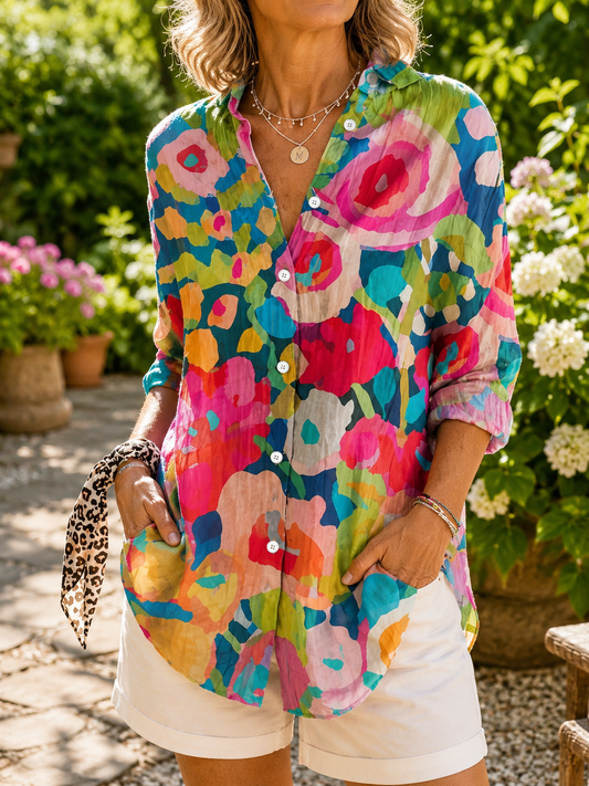 Delia | Blusa Artística Vibrante