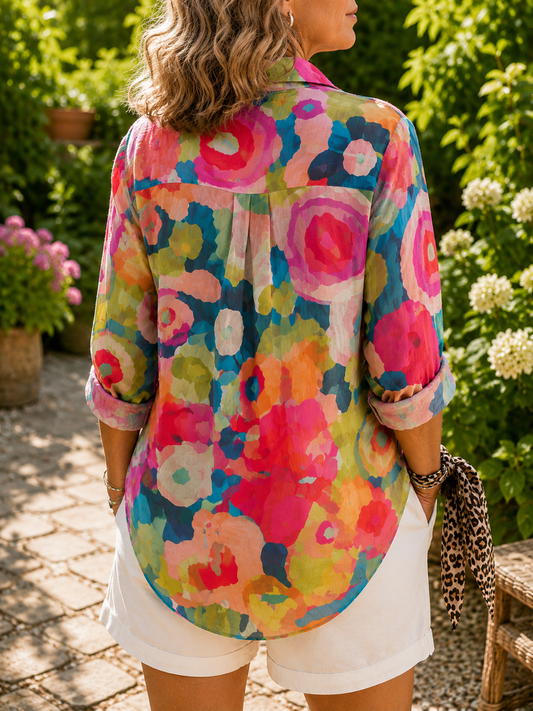 Delia | Blusa Artística Vibrante