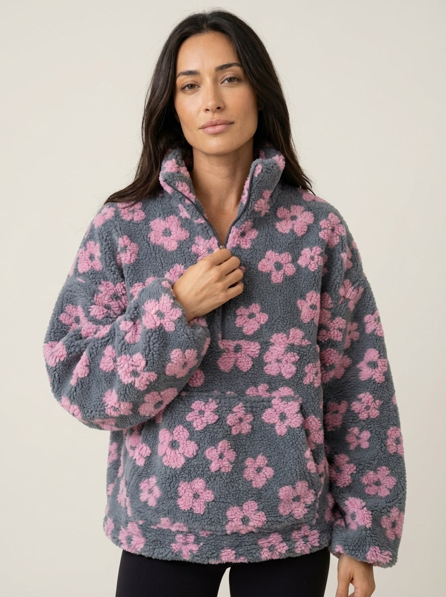 Daisy - Sudadera Polar con Flores