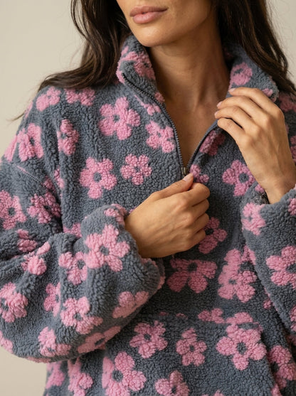 Daisy - Sudadera Polar con Flores