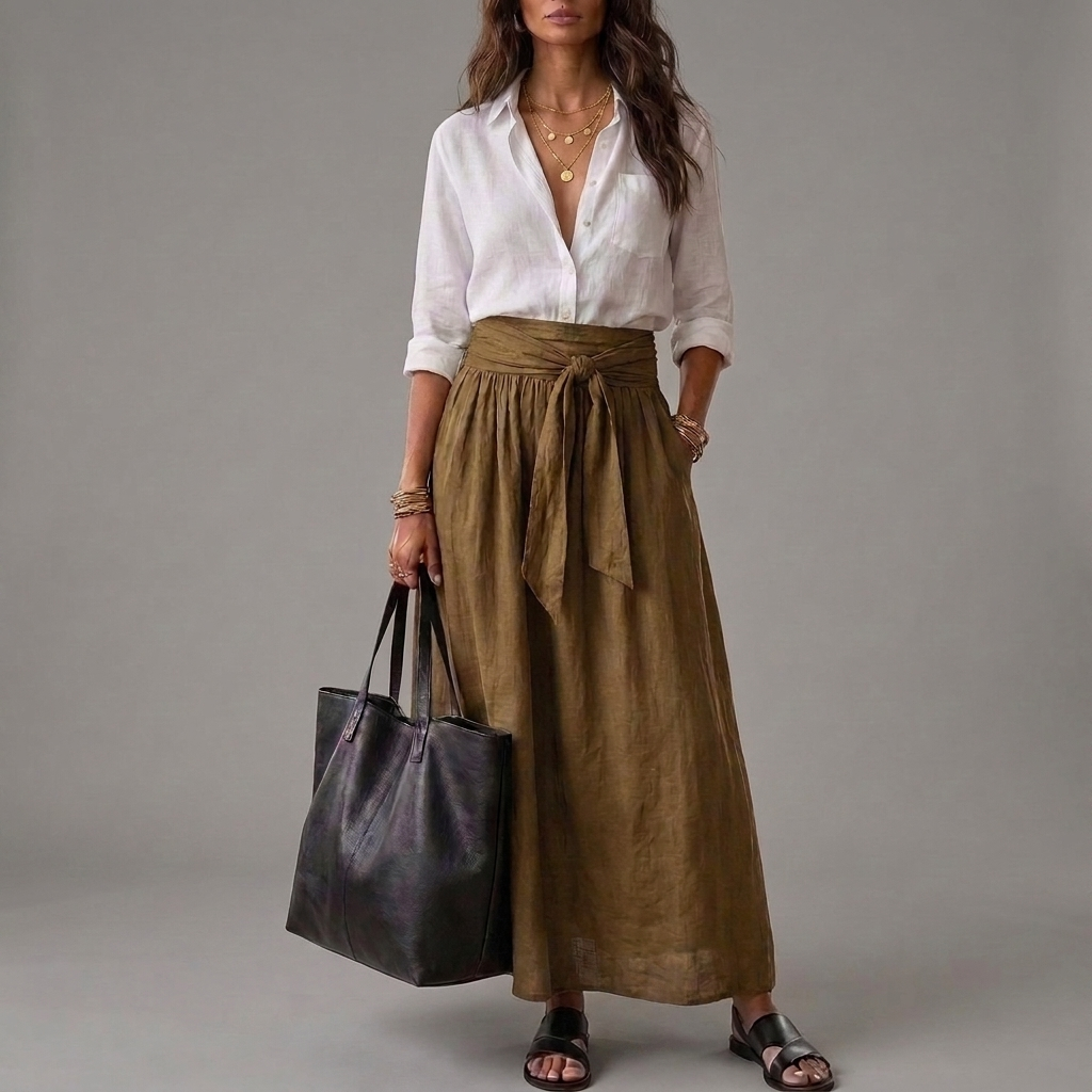 Guadalupe | Conjunto de Blusa y Falda Midi
