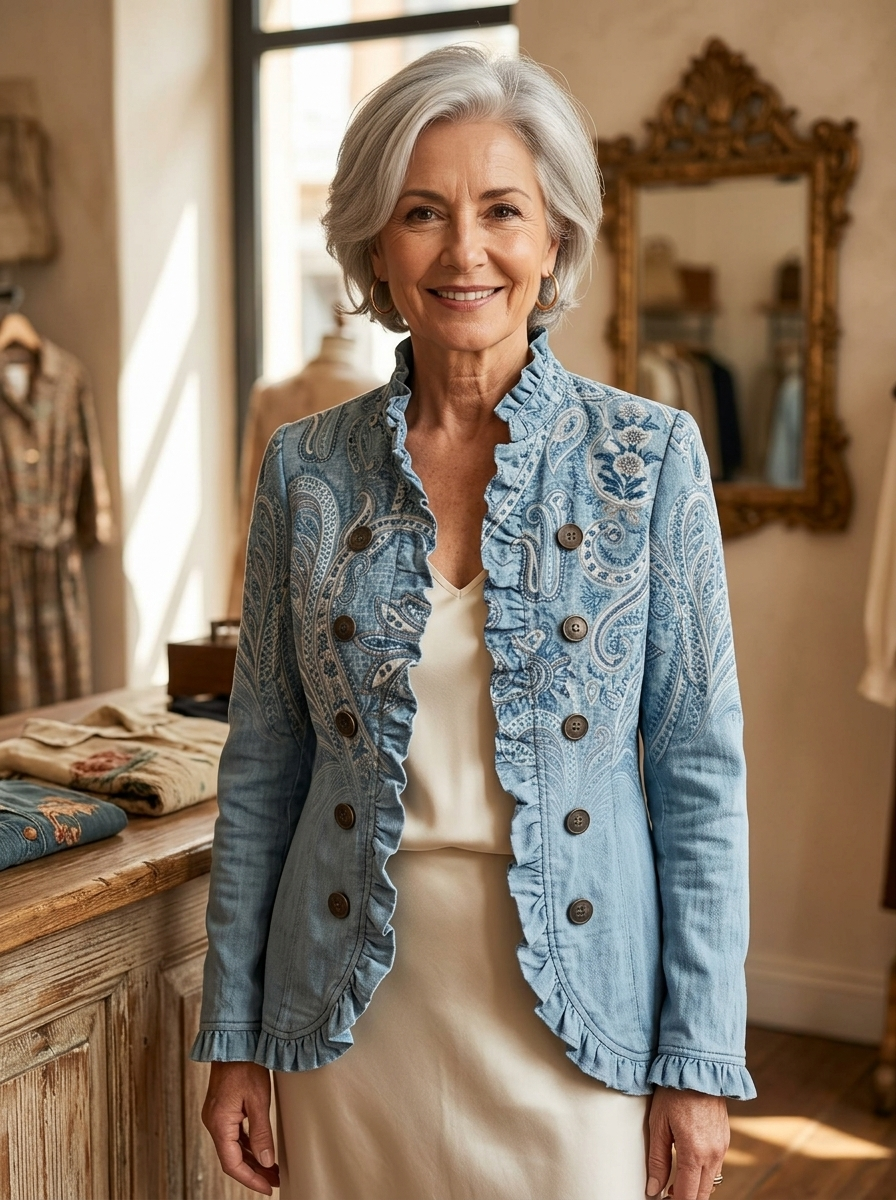 Remedios chaqueta con volantes puesta