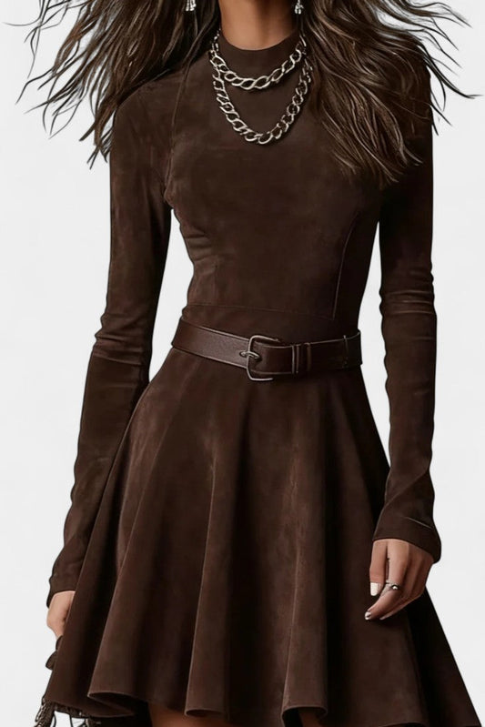Marina | Mini Vestido Vintage con Cuello Alto
