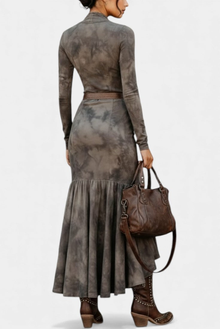 Zoe | Vestido Midi Vintage con Falda de Vuelo