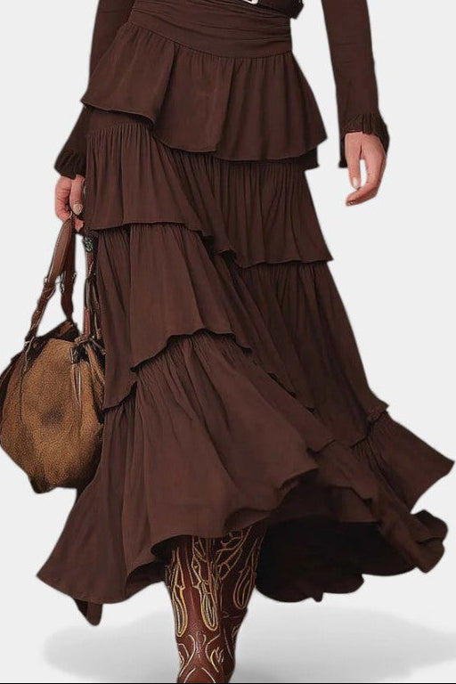 Inés | Vestido Midi Retro con Volantes