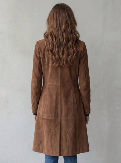 Lidia - Abrigo de Ante Estilo Vintage