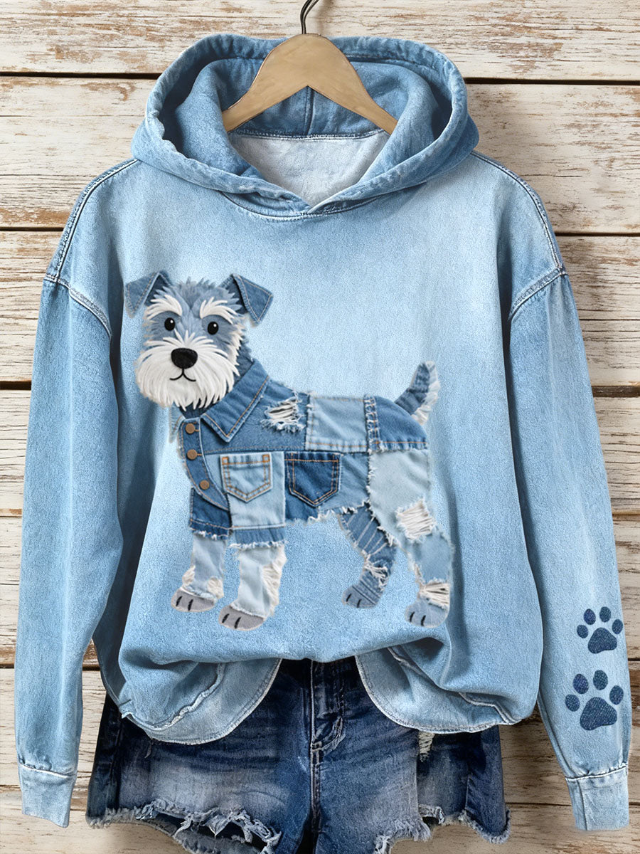 Lola - Sudadera con Patchwork de Schnauzer