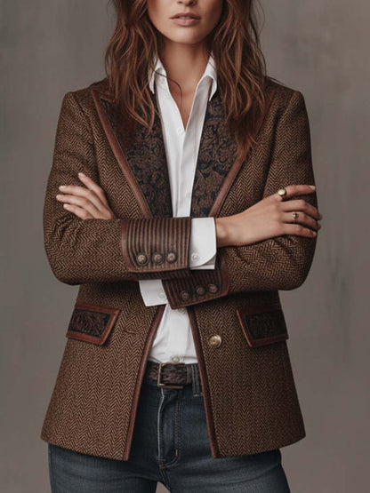 Lucila - Blazer con Paneles en Espiga