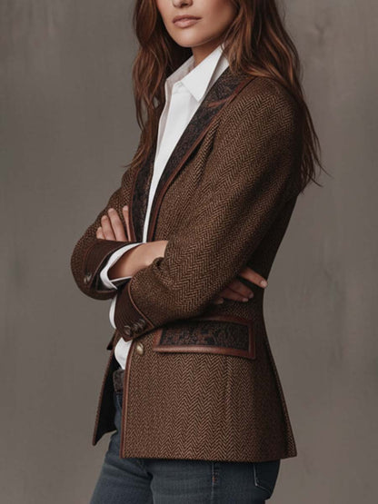 Lucila - Blazer con Paneles en Espiga