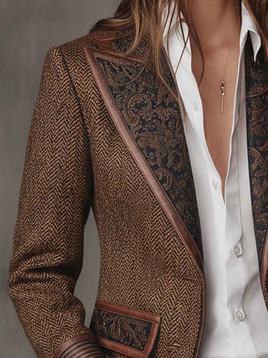 Lucila - Blazer con Paneles en Espiga