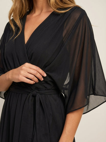 Mónica - Vestido de Gasa con Escote en V