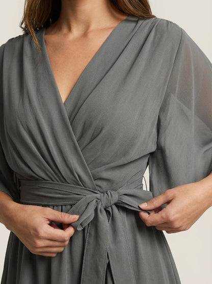 Mónica - Vestido de Gasa con Escote en V