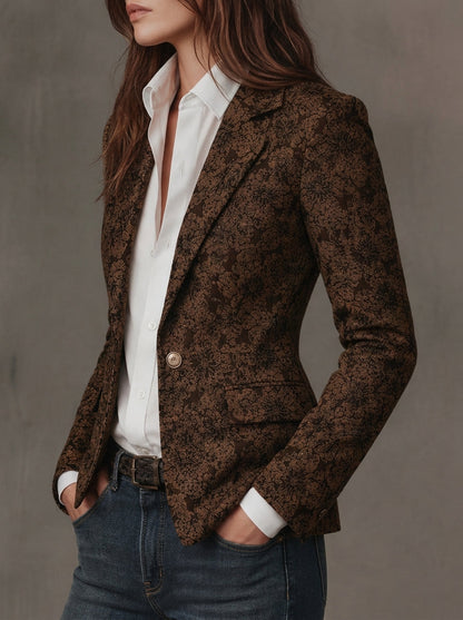 Noemí - Blazer de Jacquard con Estampado de Paisley