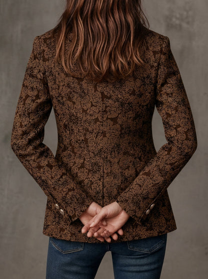 Noemí - Blazer de Jacquard con Estampado de Paisley