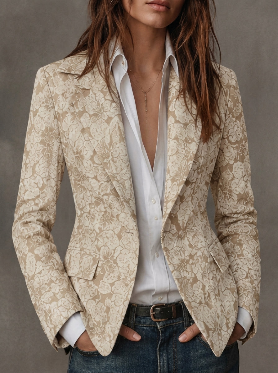 Noemí - Blazer de Jacquard con Estampado de Paisley