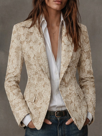 Noemí - Blazer de Jacquard con Estampado de Paisley