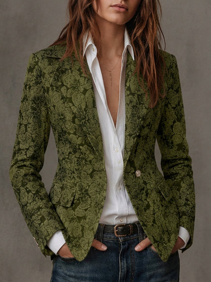 Noemí - Blazer de Jacquard con Estampado de Paisley
