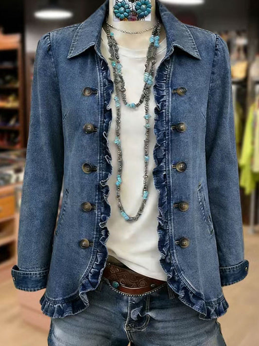 Montserrat | Chaqueta Azul con Volantes