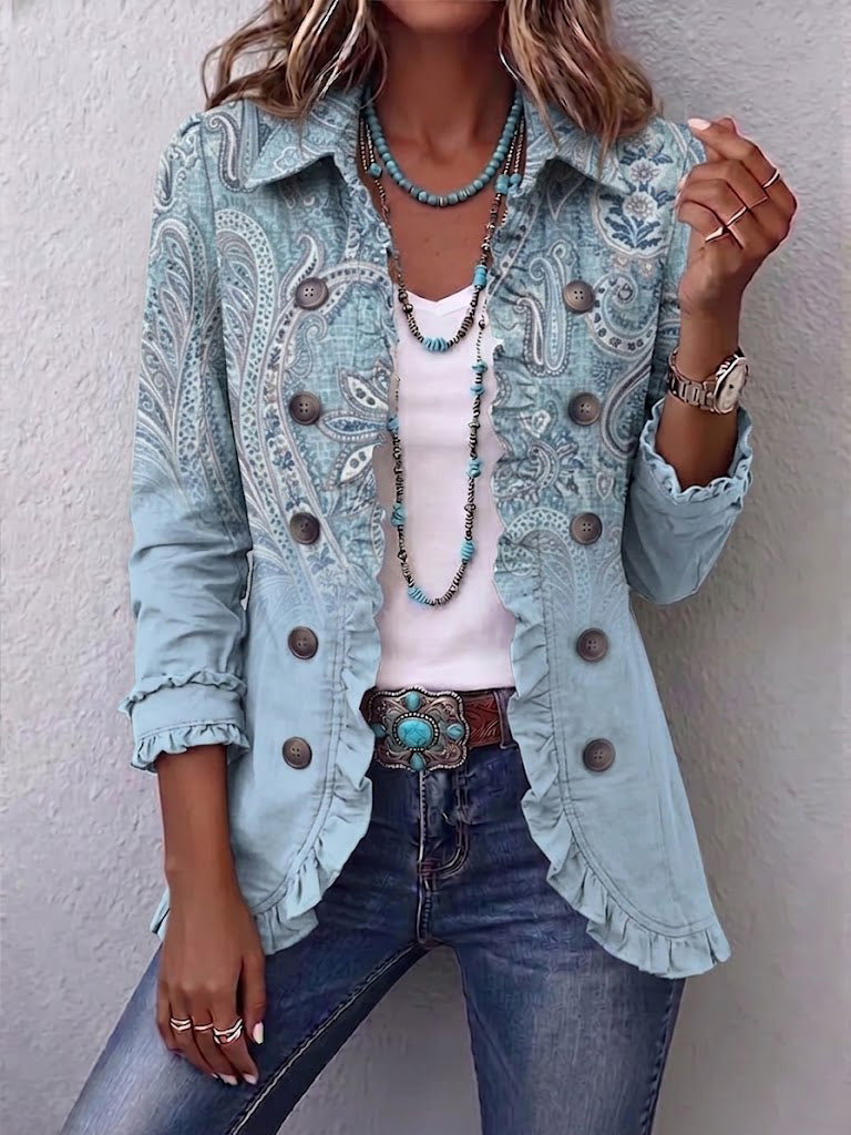 Remedios | Chaqueta Paisley Vintage con Volantes