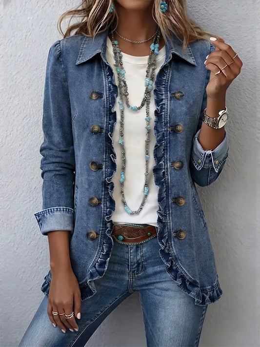 Montserrat | Chaqueta Azul con Volantes