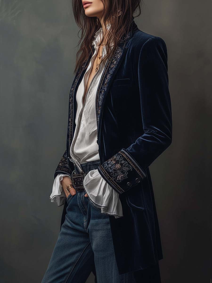 Rebeca - Chaqueta Elegante de Terciopelo