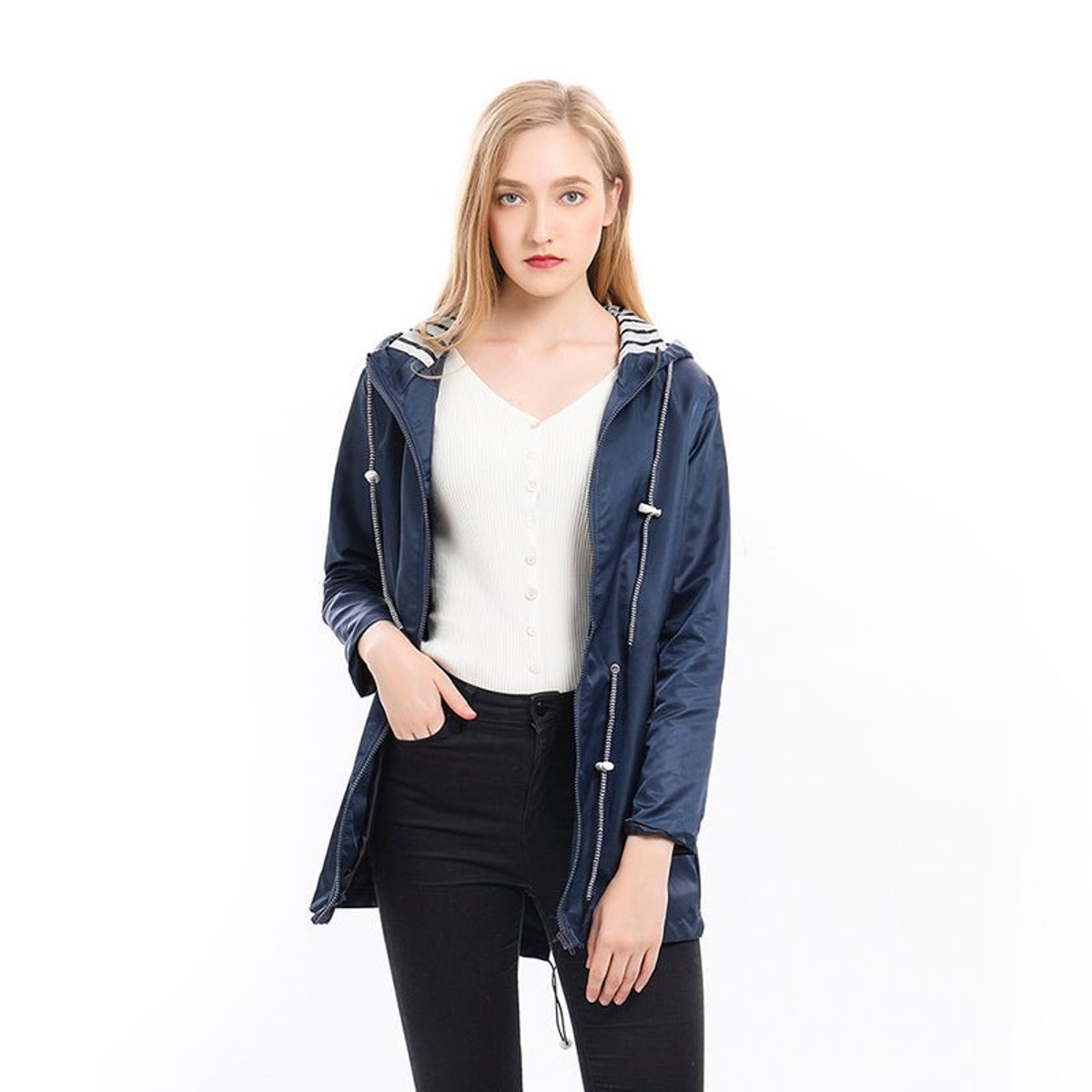 Victoria | Impermeable con Capucha y Cordón Ajustable