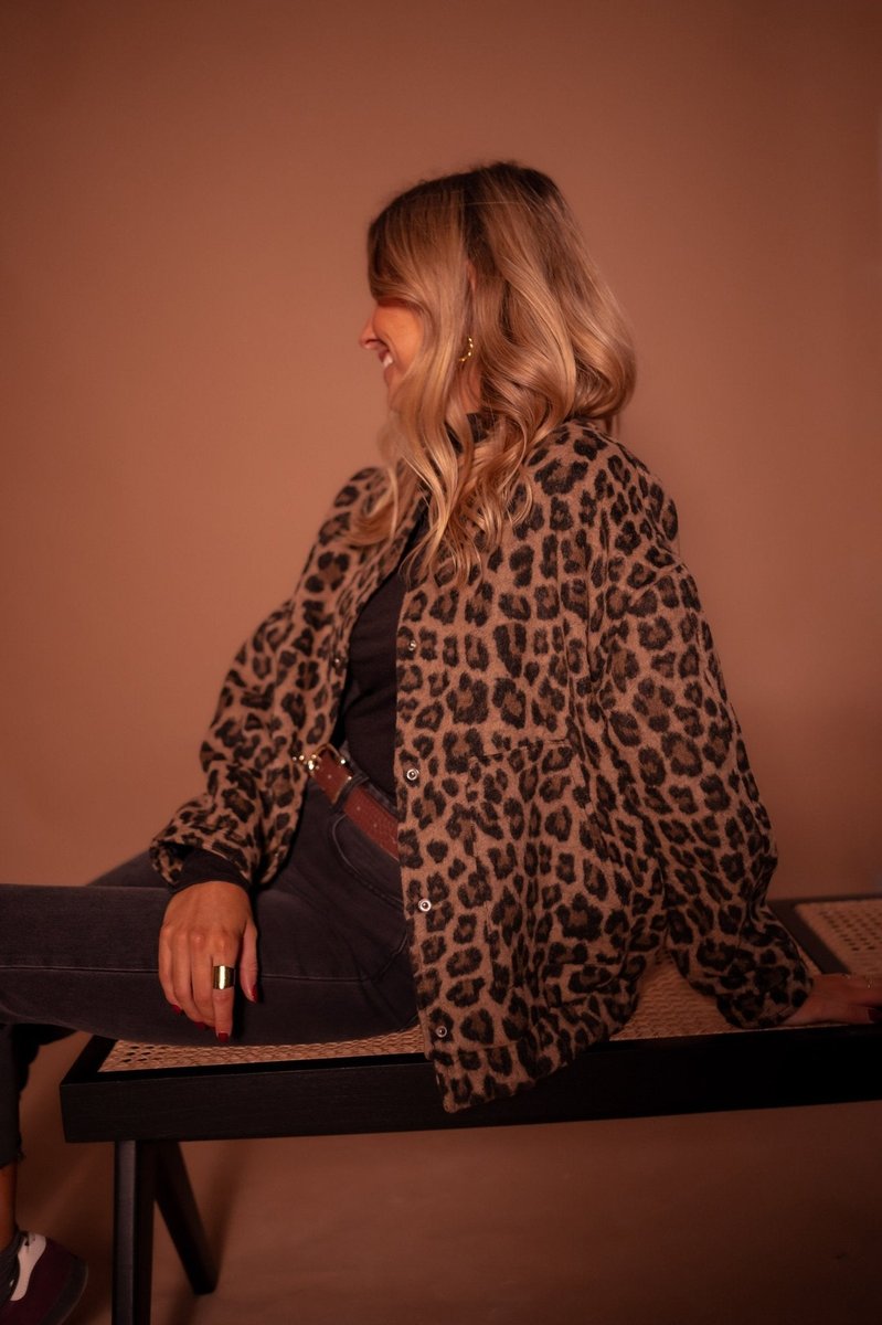 Eva | Chaqueta Acolchada Oversize de Leopardo