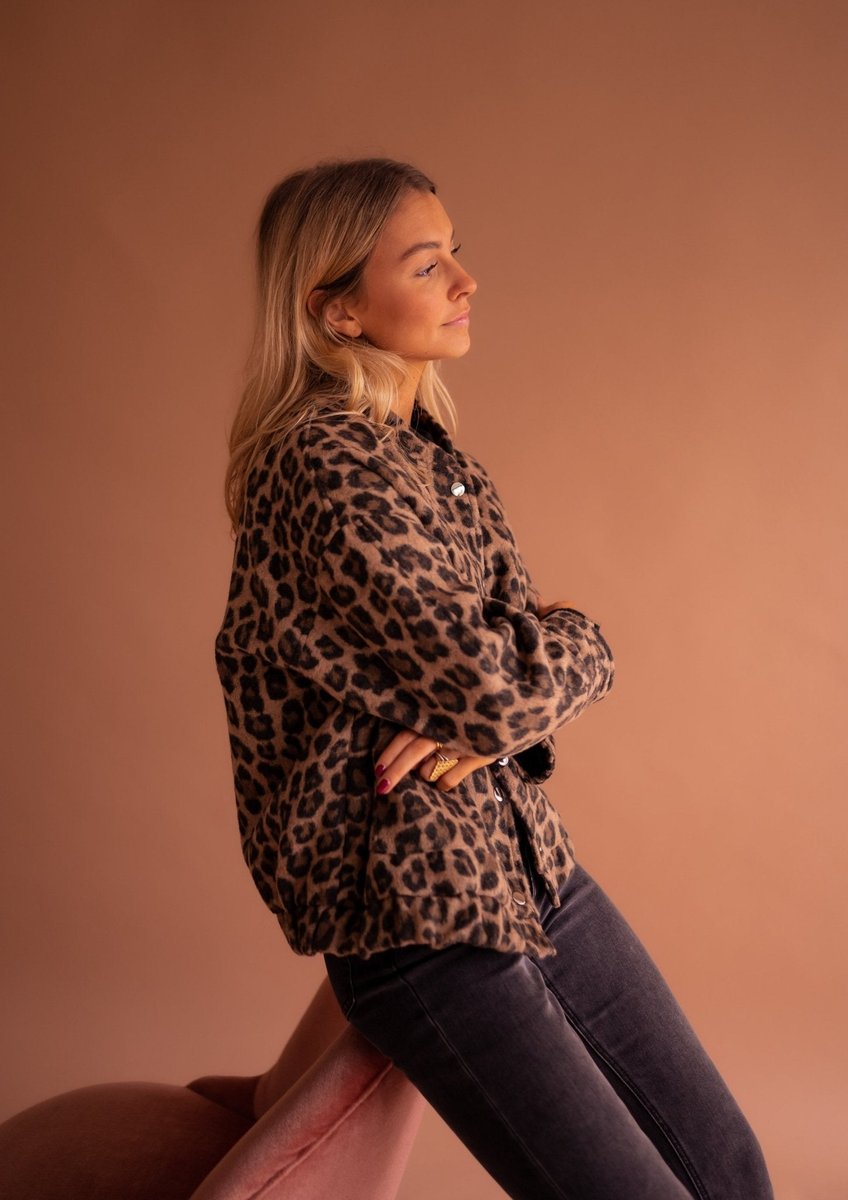 Eva | Chaqueta Acolchada Oversize de Leopardo