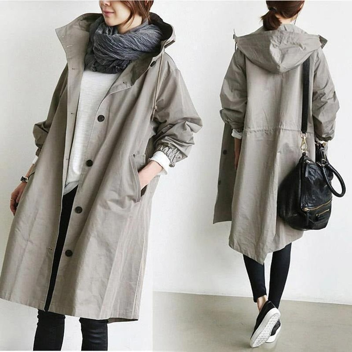 Amelia | Gabardina Oversize Resistente al Agua