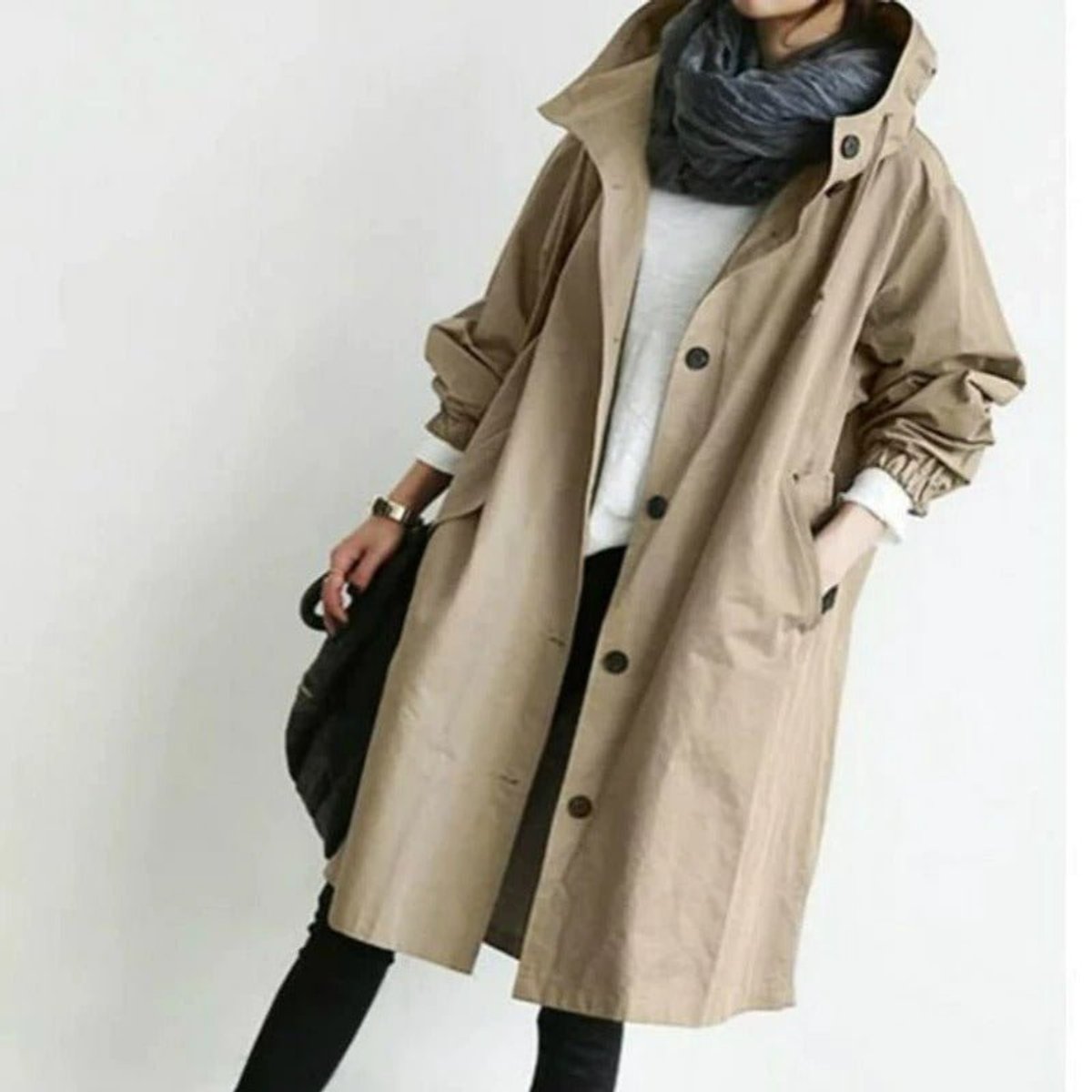 Amelia | Gabardina Oversize Resistente al Agua